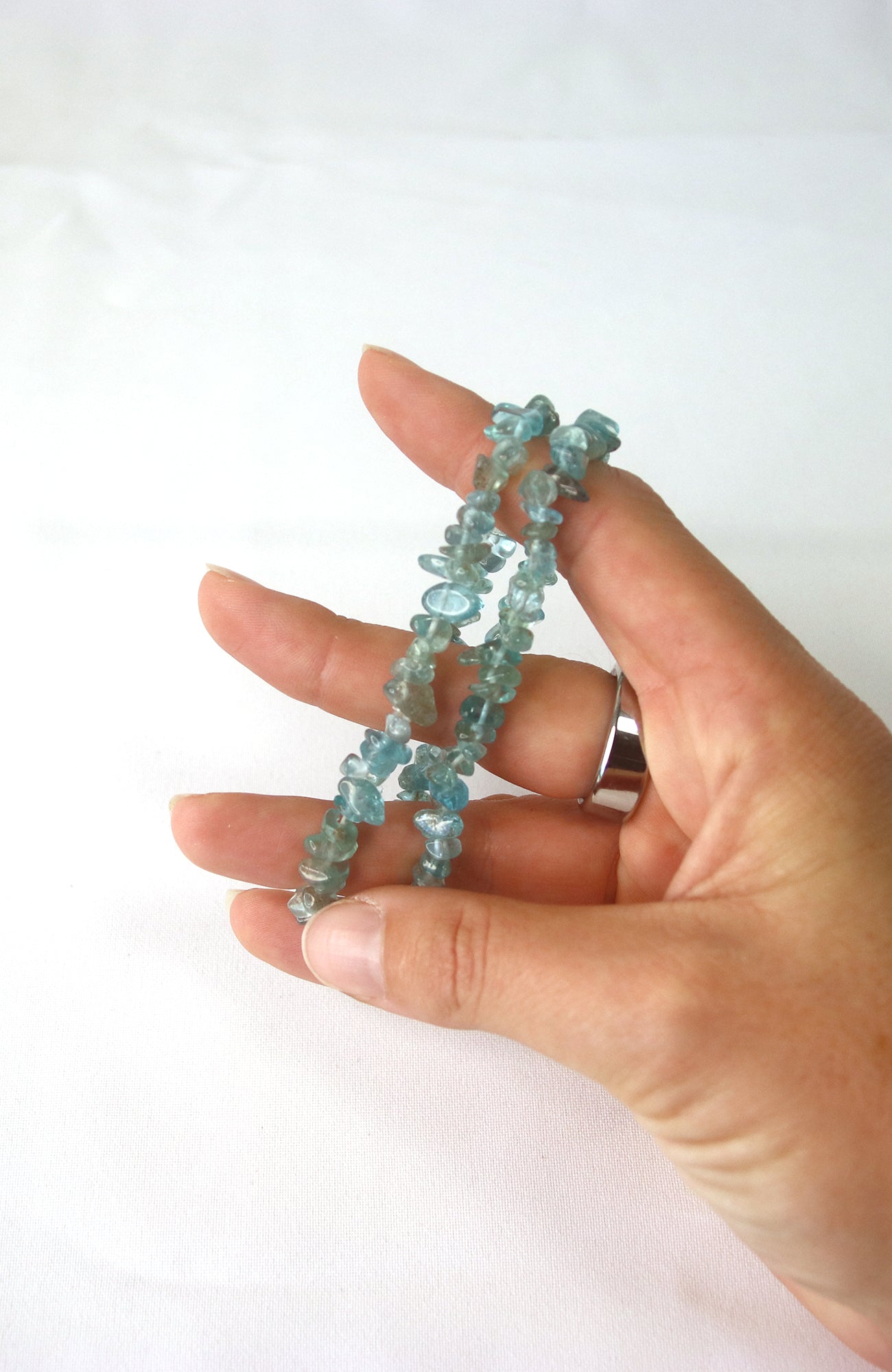 Green Apatite Chip Bracelet